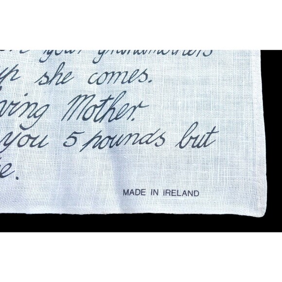 VTG Fingal Humorous MOTHERS LETTER Irish Linen Tea Towel /Wall Hanging Ireland - Picture 5 of 7